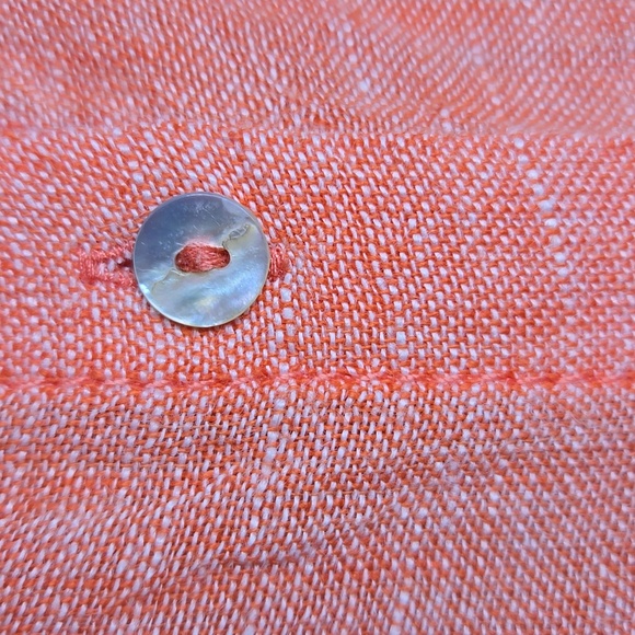 Tahari Linen Long Convertable Sleeves Lagenlook Coastal Tunic Blouse Shirt NWOT - Picture 3 of 14